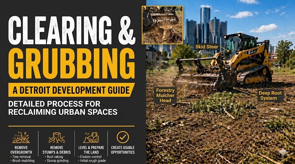 Clearing and Grubbing in Detroit: What This Critical Land Preparation Process Really Involves